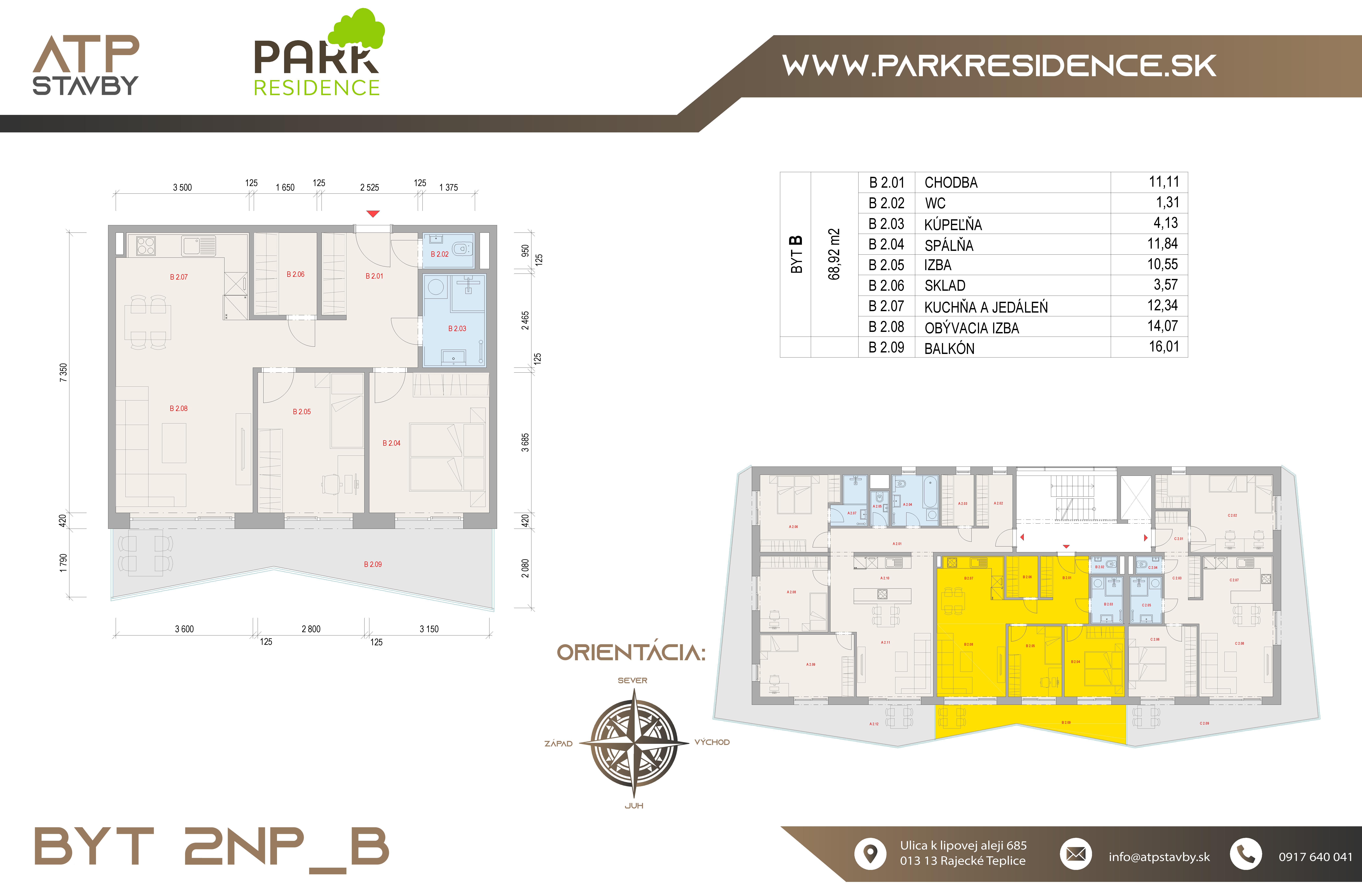 Park Residence - NP2 - B - Pôdorys