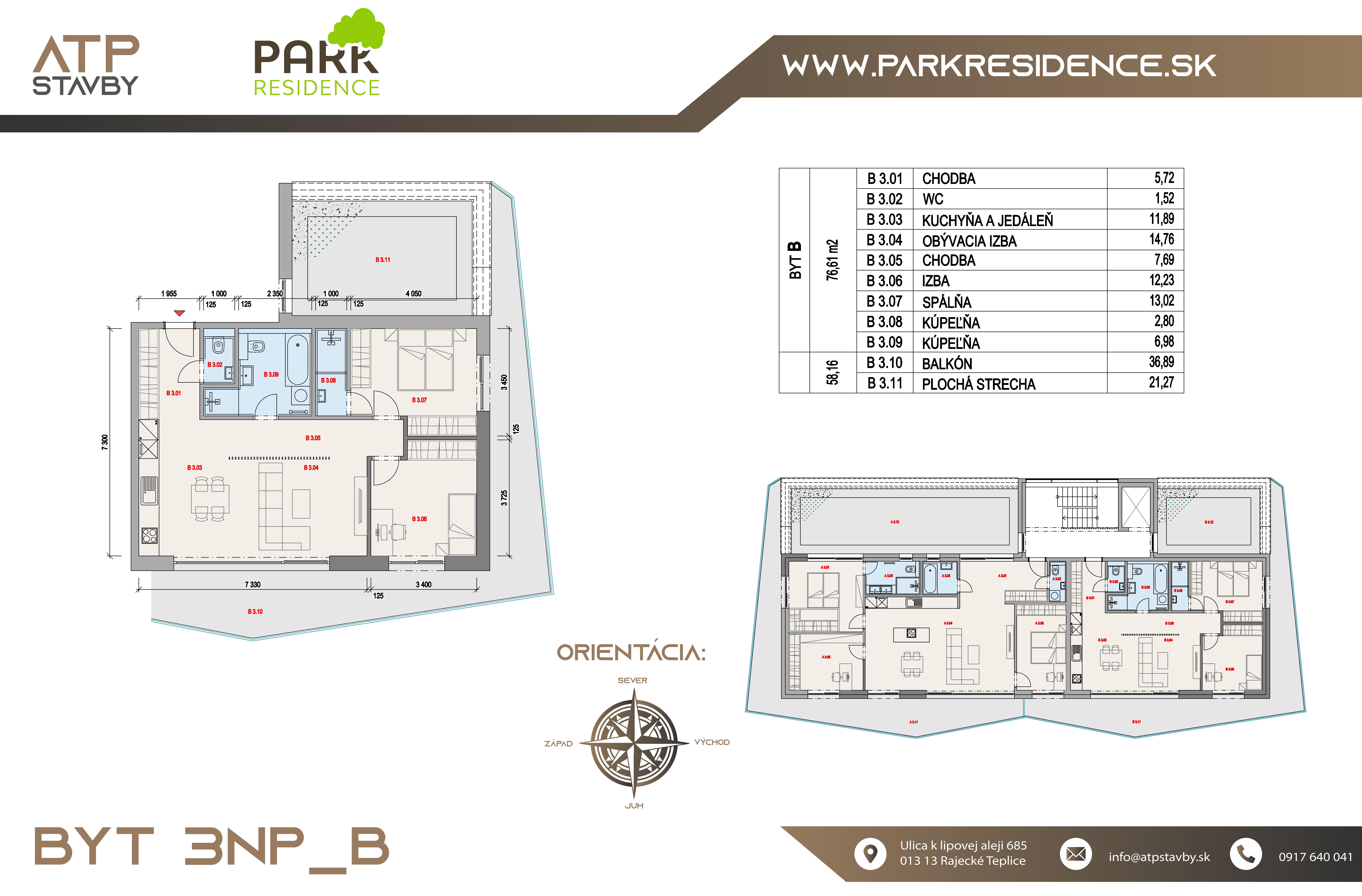 Park Residence - NP3 - B - Pôdorys