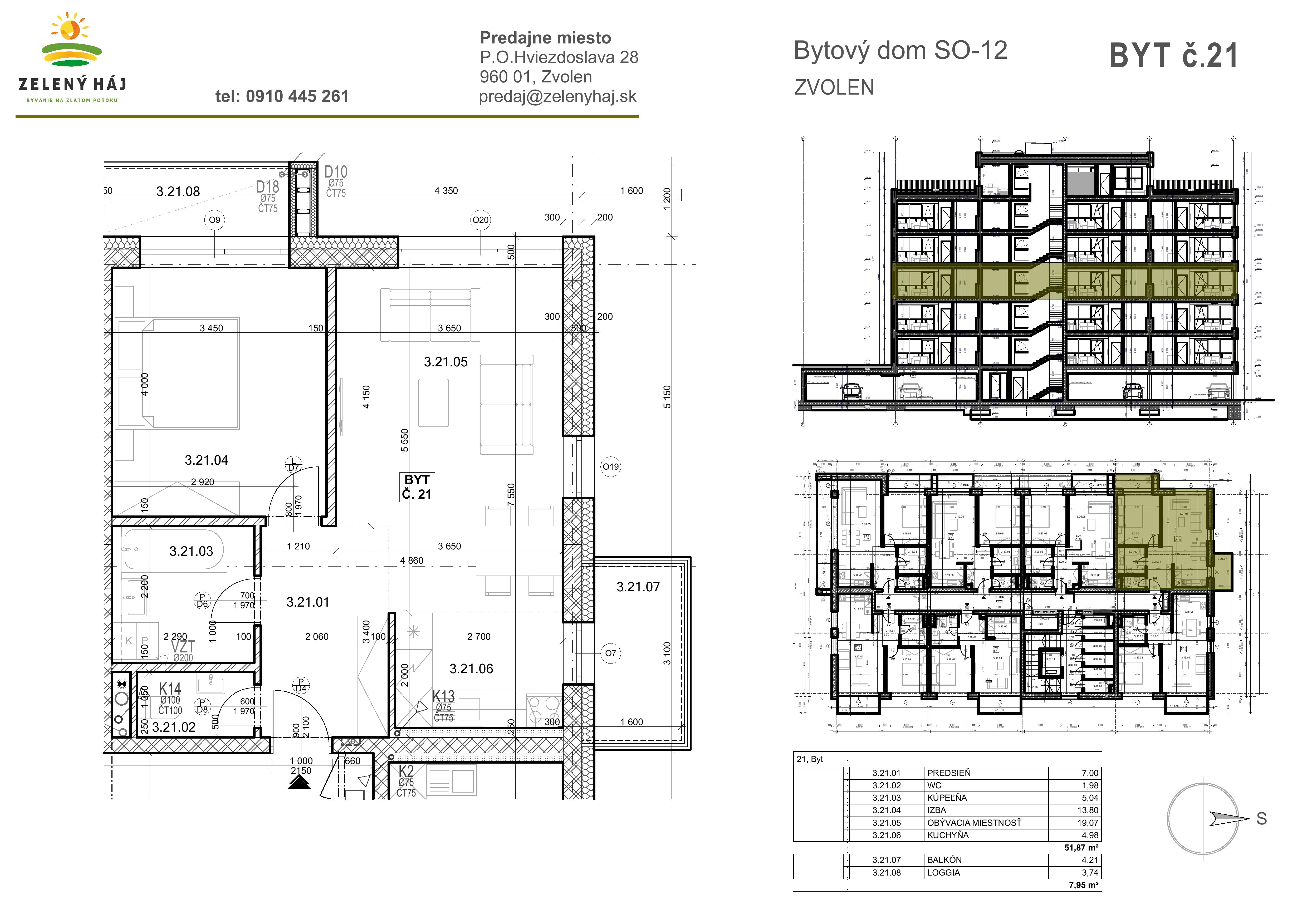 Zelený Háj - B21 - Pôdorys